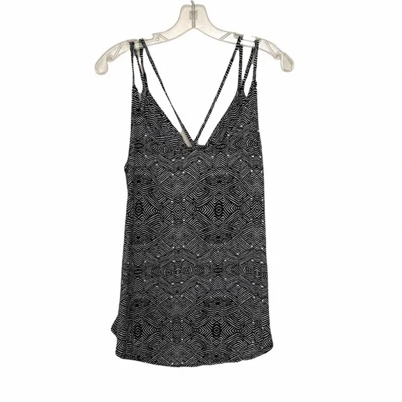 Mossimo Woven Printed V-Neck Cami Black & White Size Small - Picture 9 of 9